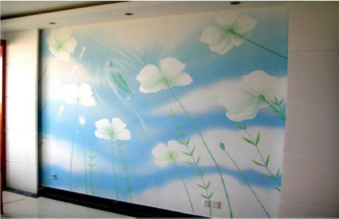  桐庐画墙绘怎么画好白云的蓬松感？