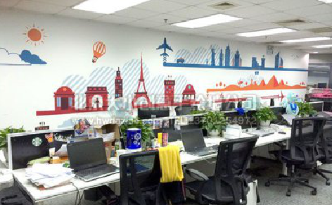  桐庐教你设计办公室墙绘的方法。